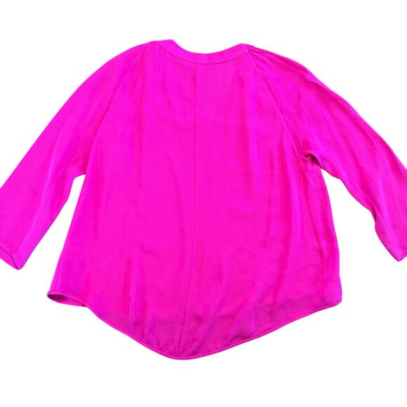 Halston Heritage Women’s magenta silk blouse Size 0 - Picture 2 of 6